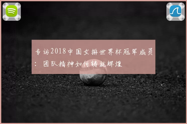 专访2018中国女排世界杯冠军成员：团队精神如何铸就辉煌